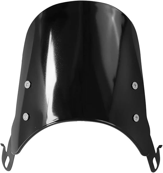 Motorcycle Screen Extension Universal Motorcycle Compact Sport Wind Deflector Windshield Fit For Yamaha Fit For Harley Motorcycle Windshield(Black)
