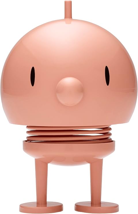 Hoptimist Bumble - Danish Design Home Decor Ornament - Plastic Figurine with a Metal Spring, Medium - Creates Cheerful Movement - (Melon)