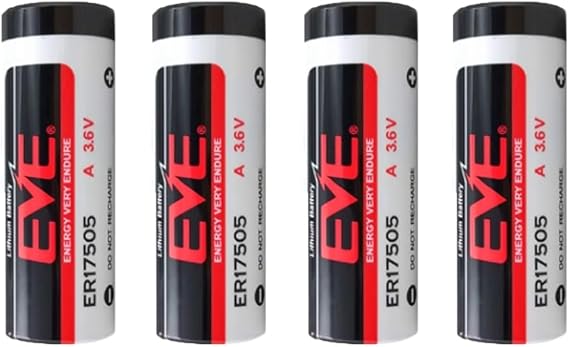 KAKAA (Pack of 4) 3.6V 3600mAh A Size Lithium Battery for EVE ER17505 Battery Non Rechargeable