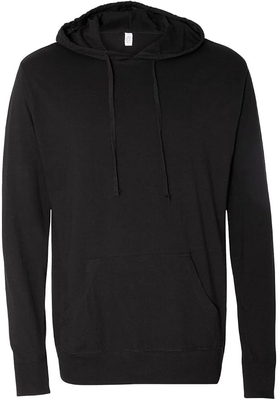 Independent Trading Co. Lightweight Hooded Pullover T-Shirt S Black