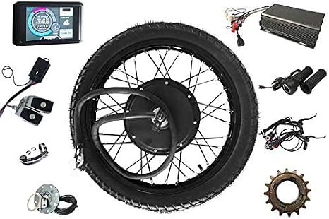 NB POWER Hydraulic Brake !QS V3 205 Motorcycle 17" 18" 19" 21" 72v 5000W Rear Motorwheel (150mm Dropout), 72V 100A Sabvoton Controller with PAS and Alarm,Matching (17inch Rear)