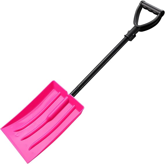 Kids Beach Sand Shovel, Lightweight Toddler Outdoor Shovel with Metal Handle, Durable Plastic Scoop for Sandcastle Building, Garden Digging, Camping, Snow Play and Backyard Activities