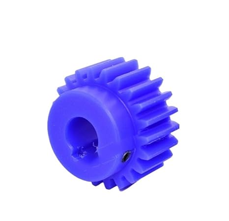 Bevel Gear Pinion Hardware Mechanical 1pcs Blue Nylon Spur Gear 2M 15 Teeth-30 Teeth Mode 2 Motor Gear with Step Plastic Gear Bore 14mm (Keyway 5mm)(16 Teeth)