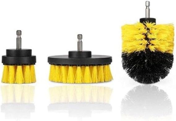 Buffer 3lü Matkap Ucu Banyo Küvet Duşakabin Araba Tekerliği Koltuk Yıkama Temizleme Fırçası Seti