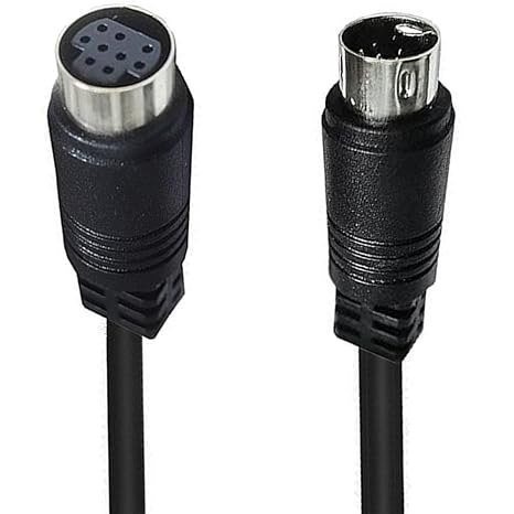 S Video Mini DIN 9-Pin Male to Female Extension Adapter Cable,9Pin Mini DIN Extension Cable (1.64ft)