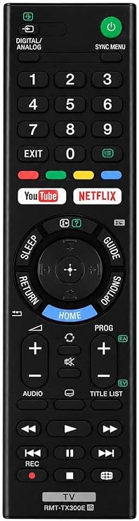 Replacement Remote Control for Sony TV, RMT-TX300E Universal Remote Compatible with Sony Bravia Smart LED UHD LCD HD Google TVs, Works with RMT-TX300U & RMT-TX100U, Netflix & YouTube Shortcut Buttons