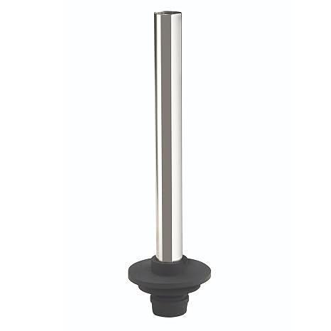 Krowne 23-151 Universal Drain Pipe with Rubber | Overflow Tube Prevents Bar Top Water Spill for Commercial Kitchen Restaurant Foodservice | Fits 1", 1.25" and 1.5" Bar Sink Drain | Stainless Steel
