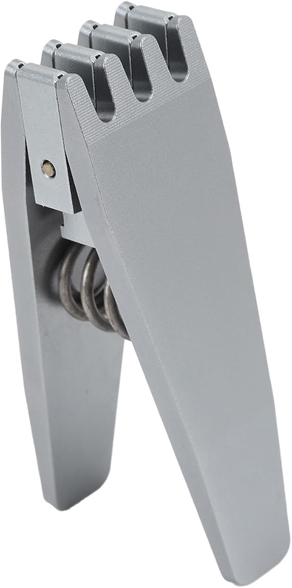 AMONIDA Badminton Stringing Clamp, Aluminum Alloy Racket Stringing Tool, Clamp with Anti Slip Grooves, Ideal for Tennis, Badminton & Squash Rackets