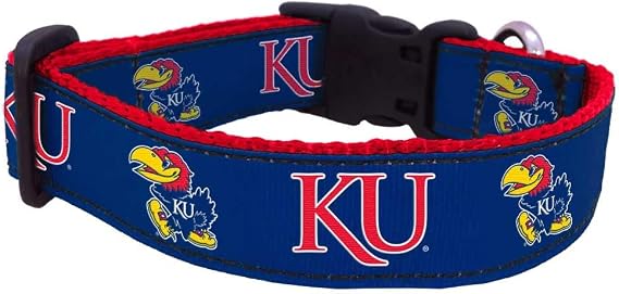 NCAA Kansas Jayhawks Dog Collar, Team Color, Medium
