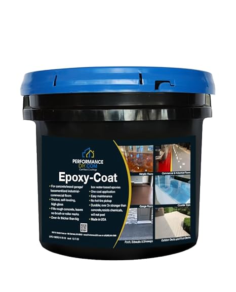 PerformanceDIY Good Half Kit Epoxy Floor Coating- Dark Gray Base with Canyon Brown 1/4" Flakes-Light Flake Coverage,Covers 250 sq. ft.-for Garage,Basement, Patio,Commercial Floors,Concrete-Non-Toxic