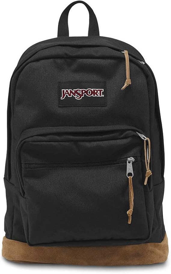JanSport Right Pack Backpack - Durable Daypack with Padded 15" Laptop Sleeve, Spacious Main Compartment & Integrated Water Bottle Pocket - Black