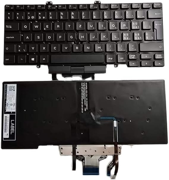 Laptop Parts New Swiss for DELL Latitude 5400 Backlight Black with Point Stick Notebook Laptop Keyboard