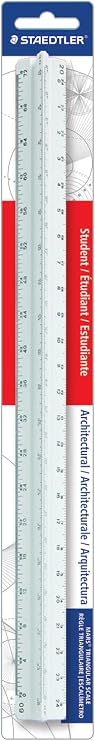 Staedtler 12-Inches Architect Triangular Scale (98719-31BK)