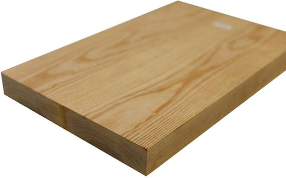 Exotic Wood Zone | White Ash Electric Guitar Body Blank Luthier Wood | 21" x 14" x 2"- 3 pcs (Unplanned) Glued