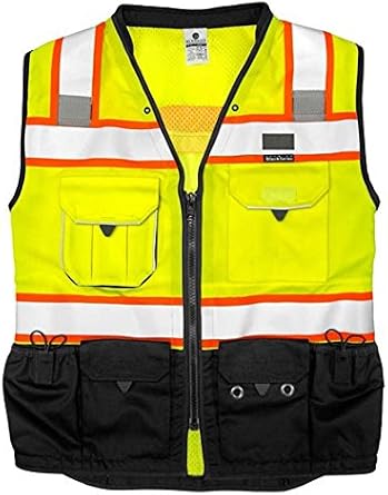 ML Kishigo - Premium Black Series Surveyors Vest - Lime Size: