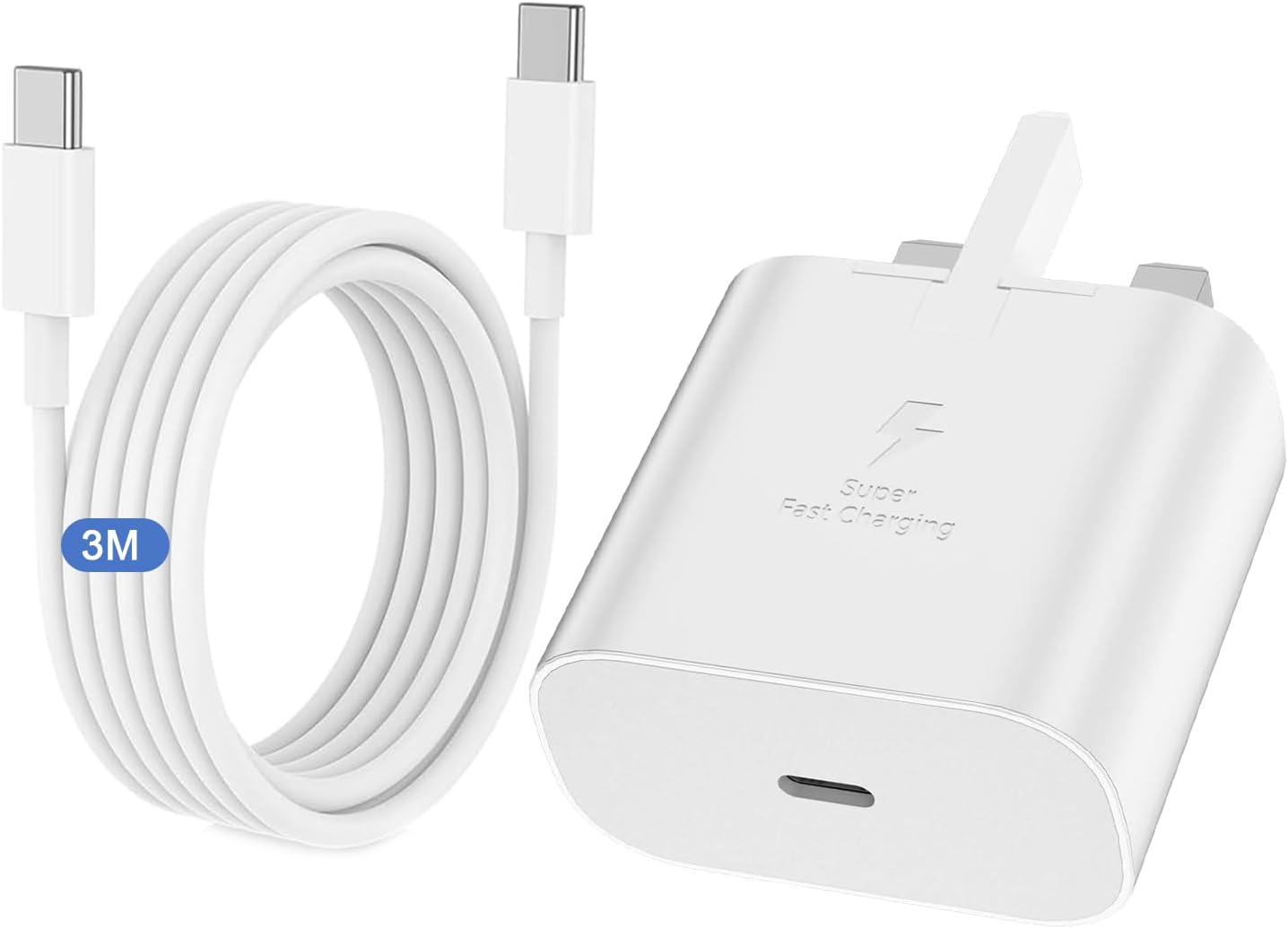 Samsung Charger Fast Charge,3M USB C Phone Charger Cable and Plug for Galaxy S25 S24 S23 S22 S21 S20 A33 A34 A35 A36 A53 A54 A55 A56 A17 A16 A15 A25 A26 A07 A06,USBC Charging Lead with Type C Plug
