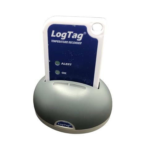LTI-HID, LogTag Desktop USB Interface Cradle for All LogTag 3-pin Data Loggers, Includes USB Connection Lead, Charcoal/Grey