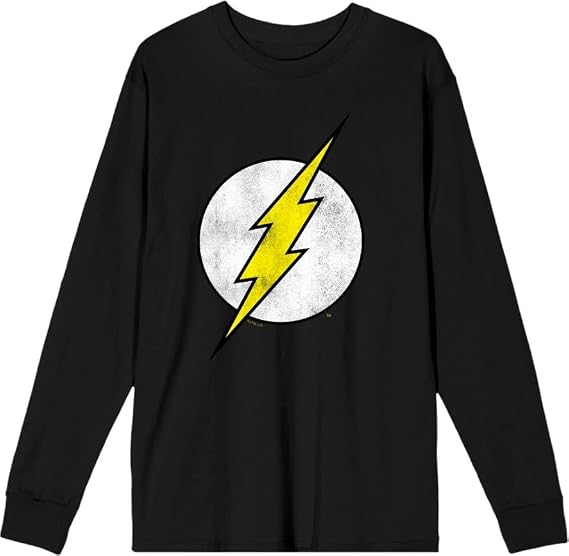 The Flash Thunderbolt Logo Adult Long Sleeve Tee