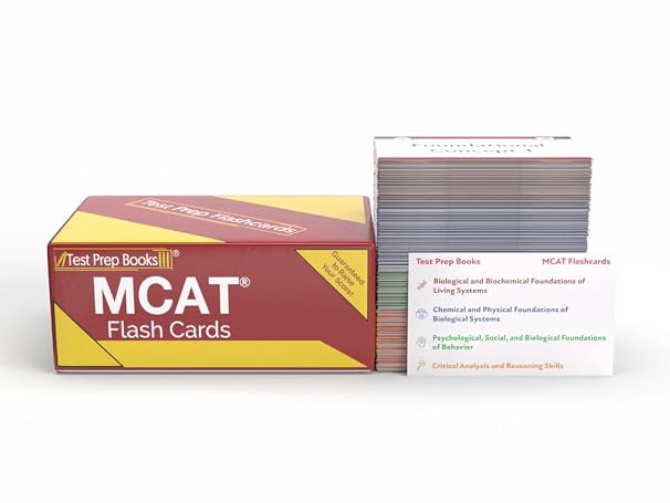 MCAT Prep Study Cards 2026-2027: MCAT Test Prep Review and Practice Questions [Full Color Cards]
