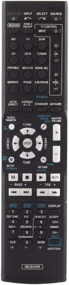 Replacement Remote Control for Pioneer VSX-521 VSX-521-K VSX-1024 VSX-1024-K VSX-1020 VSX-1020-K Home Theater Receiver AV Receiver