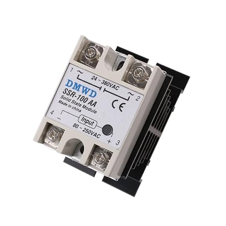SSR-100AA Solid State Relay AC to AC (Input 80-250V AC Output 24-380V AC) with Heat Sink, 100A