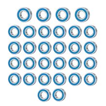 30PCS Steel Blue Ball Bearings Kit 6x12x4mm 5x11x4mm for 1/14 Tamiya Semi Grand, Freight, Globe Liner, R620, King Hauler RC Tractor Truck Climbing Trailer Car Upgrade Parts