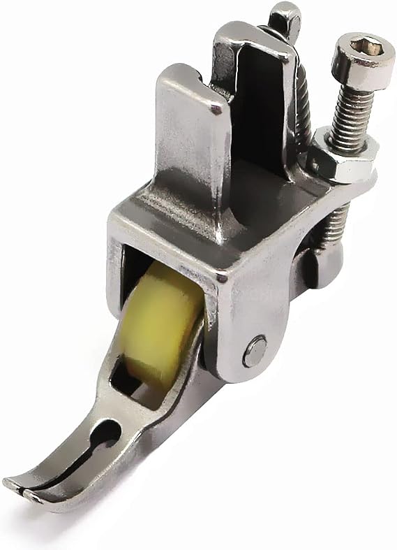 Adjustable Rubber Wheel Presser Foot P363 Roller Zipper Presser Foot for Sewing Machine Juki Brother Single Needle Lockstitch Machine Foot