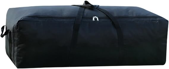Water Resistant Heavy Duty Foldable Sports Duffel 1680D Oxford Cloth Luggage Holdall Black Camping Tent Storage Bag Waterproof (100L)