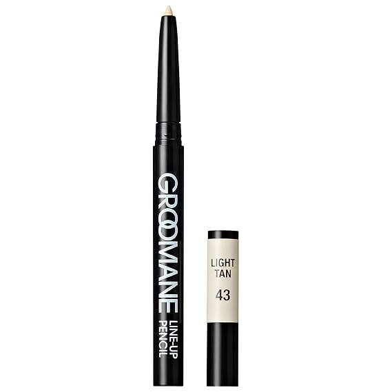 RED Pro GROOMANE Barber Line Up Pencil Retractable Hairline & Beard Outline Pencil for Edge Ups, Eyebrow Mapping & Mustache Shaping, Waterproof & Sweatproof, Men Grooming (Light Tan, 1 Count)