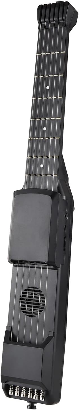 7 Frets Smart Electric Guitar Silent Practice Digital Tuner Metronome Function Pocket Portable Folk MIDI Multifunctional Guitar with Digital Capo for Beginners Travel Portable Small Guitar