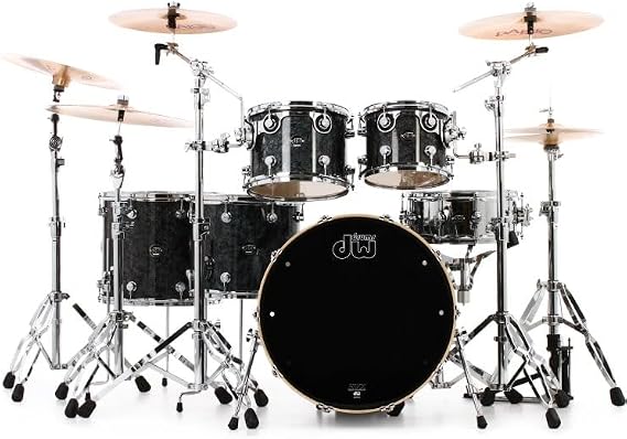 DW Performance Series 5-Piece Shell Pack with 22 Inches Bass Drum - Black Diamond Finish Ply