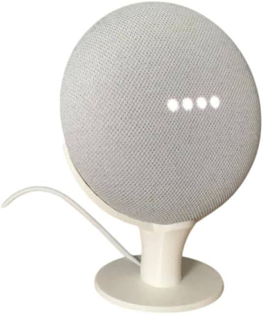Stand for Google Nest Mini & Home Mini (Gen 1 & 2) – Sleek Plastic Holder for Smart Speaker – Desk or Shelf Mount with Non-Slip Base – Compatible Accessory (Speaker Not Included)