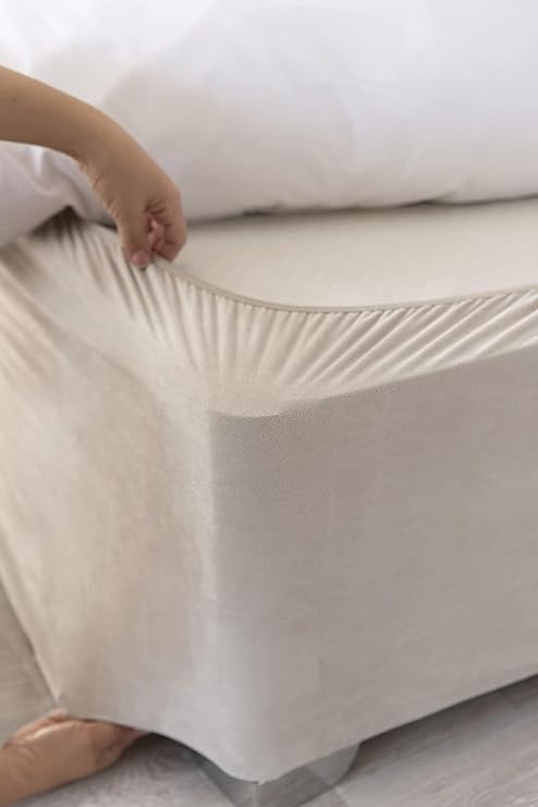 Belledorm Faux Suede Box Spring Cover (Linen, Twin/Twin XL)