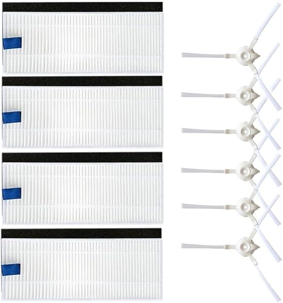 Side Brush Replacement for ISWEEP X3 R30 for airbot A500 Mbot 900-6 Pack Flexible Edge Sweeping Cleaning Brushes with Screws Robot Vacuum Parts