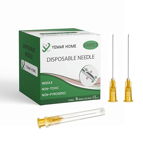 25 Gauge Needles 1.5 Inch, 25g 1.5 Inch Needle, Hypodermic Needles, (100 Pack) Individually Sealed