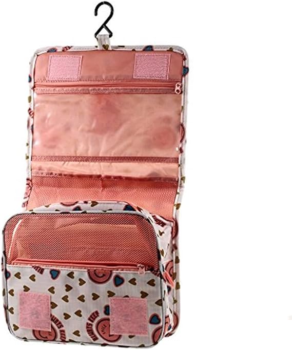 Ecoform Waterproof Organizer Strap Travel Cosmetic Makeup Bag Laughing Pink