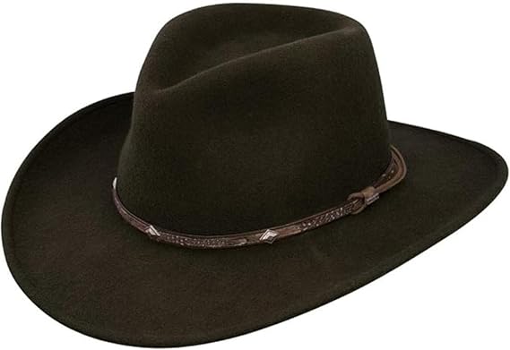 Stetson Men's Mountain Sky Crushable Wool Hat (Sage, Large)