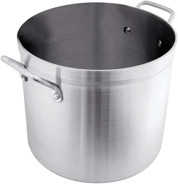 Crestware 80-Quart Aluminum Stock Pot, Silver