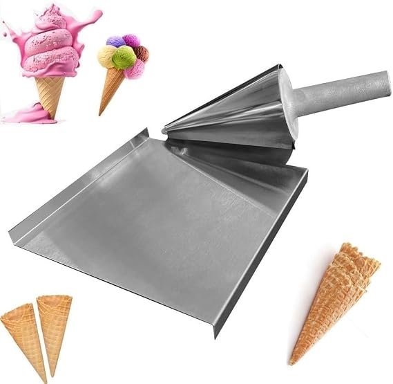 Waffle Cone Shaper Tool, Nonstick Ice Cream Waffle Cone Roller, Stainless Steel Material Mold, Clear Texture and Smooth Surface, for Restaurant Home Kitchen & Bakeries