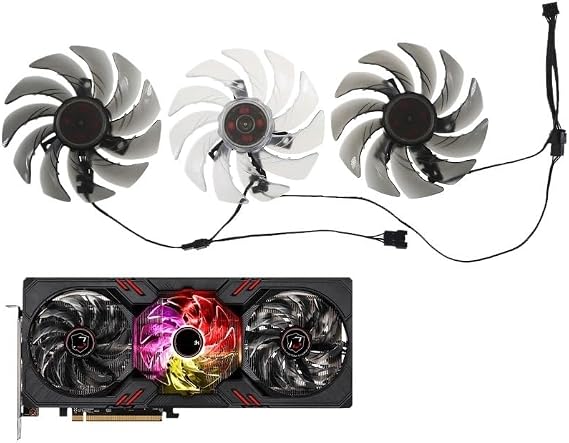 85MM FDC10H12S9-C DC12V 0.35AMP Graphics Card Cooling Fan Compatible with RX 6600 XT Phantom Gaming D 8GB OC
