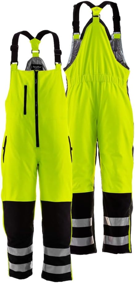 RefrigiWear Men's Insulated Waterproof Bib Overalls for Men, Rated to -20F