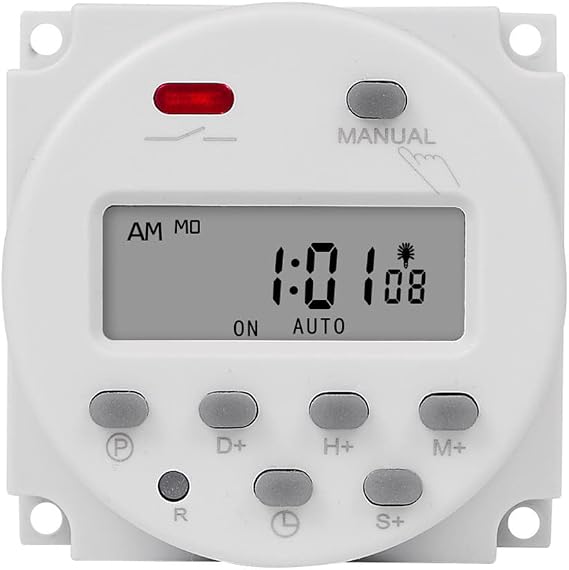 CN101S 1 Second Interval 220V Digital LCD Timer Switch 7 Days Weekly Practical Programmable Time Relay Programmer