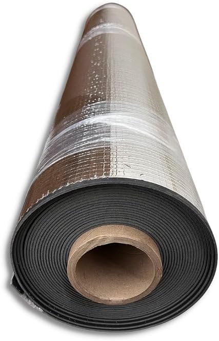 SoundsulateTM 1 lb. Mass Loaded Vinyl, 4' x 25' (100 sf) w/Scrim Foil, Reinforced Sound Barrier Rolls, 4' x 25' (100) Premium Noise Blocking for Walls, Ceilings, Home Theaters & Automotive,