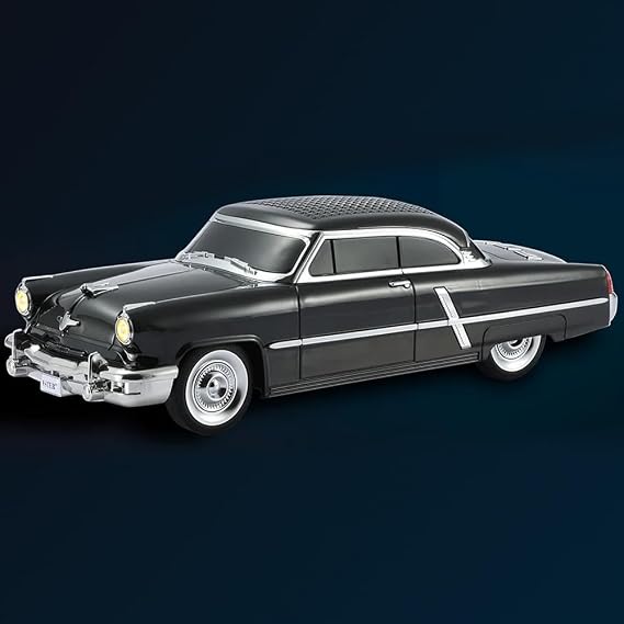 Coverzone Kablosuz Hoparlör Bluetooth 1957 Lincoln Capri Görünümlü Bluetooth Klasik Araba Hoparlör ve FM Radyo Ofis Ev için USB SD AUX Girişli Kablosuz Speaker WS-1957 (Siyah)