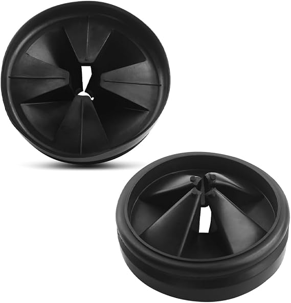 2 Pack Garbage Disposal Splash Guards 3 3/8" Sink Baffle QCB-AM for InSinkErator Evolution Series, Upgraded Funmit Removable Quiet Collar Drain Plugs, Garbage Disposer Accessories