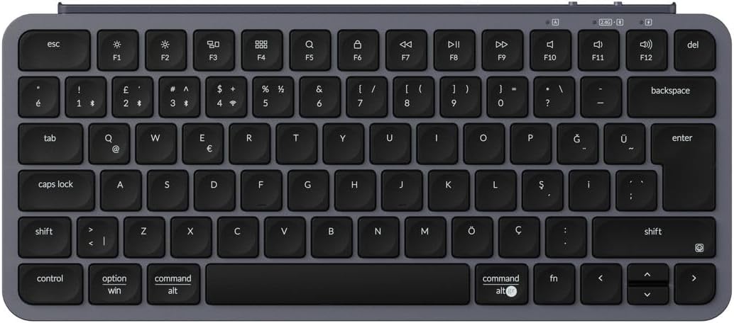 Keychron B1 Pro 75% TKL Ultra-Slim 2.4 GHz Turkish Wireless Keyboard