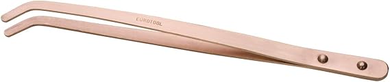 Copper Tongs, Curved, 8-1/2 Inches