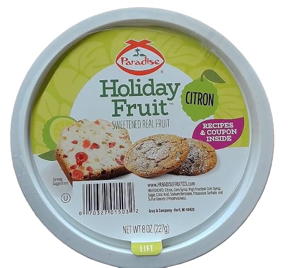 Paradise Diced Citron, 8 Ounce