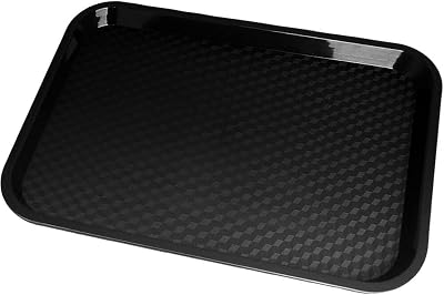 Cambro 1418FF110 Black 14 x 18 Fast Food Tray - Dozen