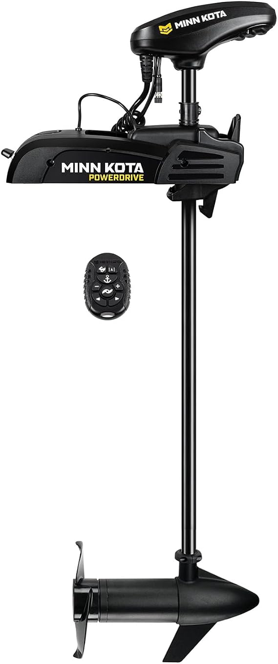 Minn Kota PowerDrive Bow-Mount Electric Trolling Motor with GPS, Dual Spectrum CHIRP Sonar 55 Lb. Thrust, 54 In. Shaft, Freshwater